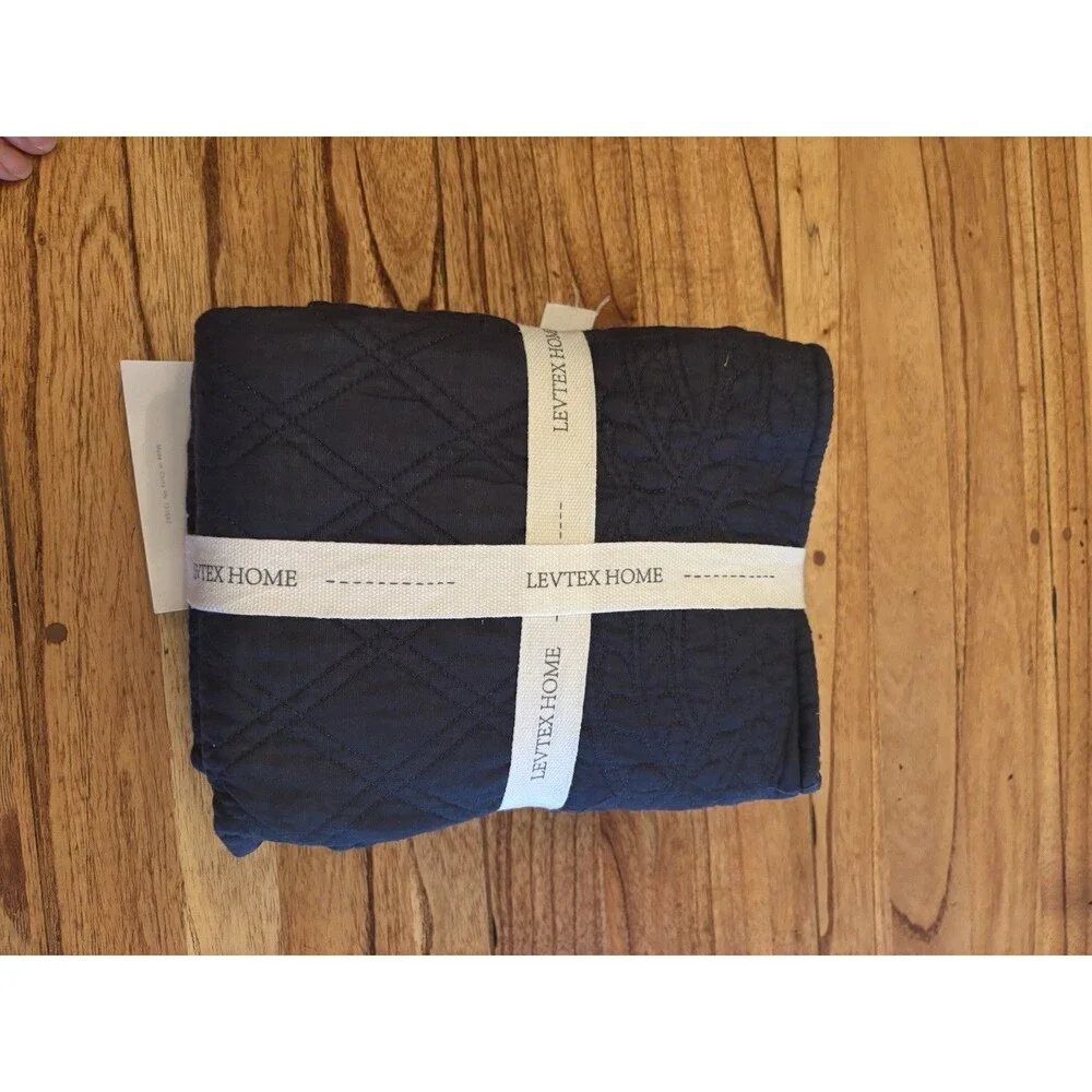 Levtex Home Euro Pillow Shams Navy Set Of 2